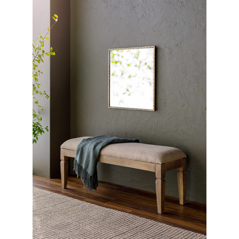 Abimelec Cotton Blend Upholstered Bench