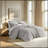 Full/Queen 3 Piece Cotton Quilt Set Light Gray