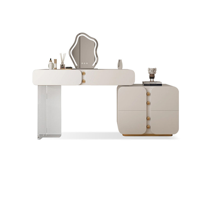 Coiffeuse avec miroir lumineux, 6 tiroirs