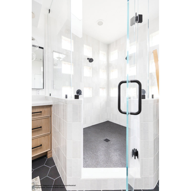 Penny Porcelain Mosaic Tile, Charcoal