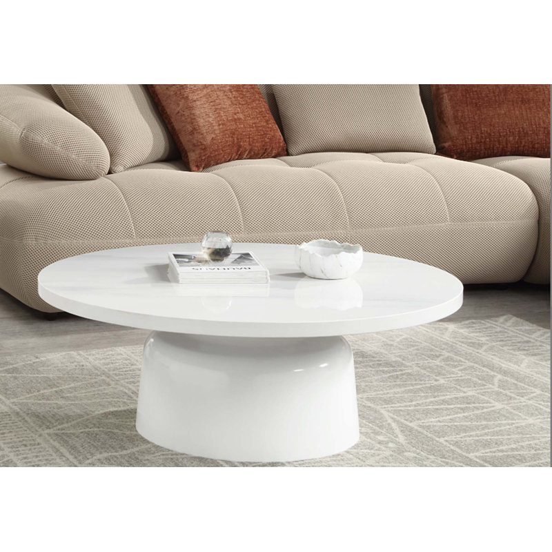 Table basse en marbre et blanc Zaid