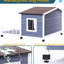 Grande niche pour chien avec toit imperméable et plancher surélevé, convient aux chiens de petite taille en bois massif, avec terrasse et ventilation