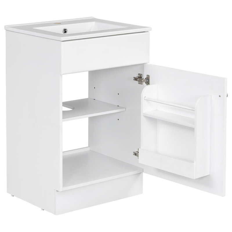 Meuble-lavabo de 20 po avec lavabo, Blanc