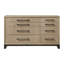 Commode 8 tiroirs caramel et cacao