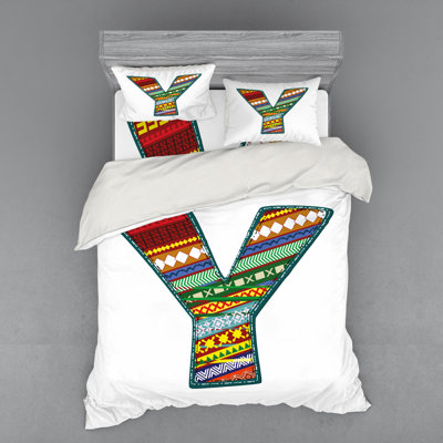 Letter Rustic Duvet Cover