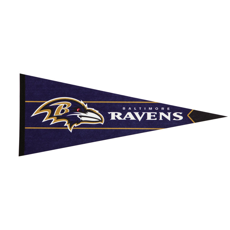 Double Sided 12'' H x 30'' W Polyester, Baltimore Ravens