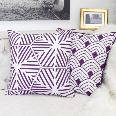 Lillya Embroidered Outdoor Throw Pillow