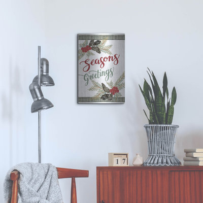 Art mural en métal «Pinecone Seasons Greetings» par Cindy Jacobs