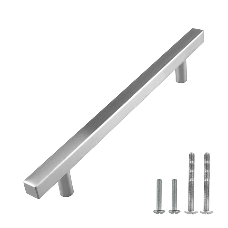 Poignée barre 6 1/4 po, Nickel brossé