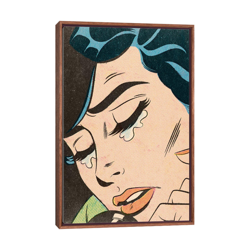 Phone 1 Piece Wall Art on Canvas, 66.04 cm H x 45.72 cm W, Classic Brown Wood Framed