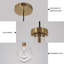 Luminaire suspendu en verre transparent 1 lumière