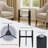 Magnum Mixed Material Modern Two-Tier Side Table in Black-273081497