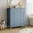 Coastal Blue 6-Drawer Dresser with Silver Shell Handles & Spacious Bedroom Storage