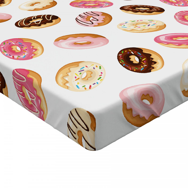 Doughnuts Microfibre Jersey Knit Fitted Sheet, European Kingsize (160 x 200cm)