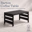 Table basse d'extérieur Barton - Petite table d'extérieur de 94 cm (37 po) en bois d'eucalyptus résistant aux intempéries avec plateau à lattes - Mobilier d'extérieur moderne pour patio, véranda, terrasse ou bord de piscine (Noir)-647642623