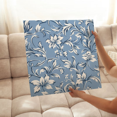 «Botanical Blue Flowers V», reproduction d'art classique sans cadre
