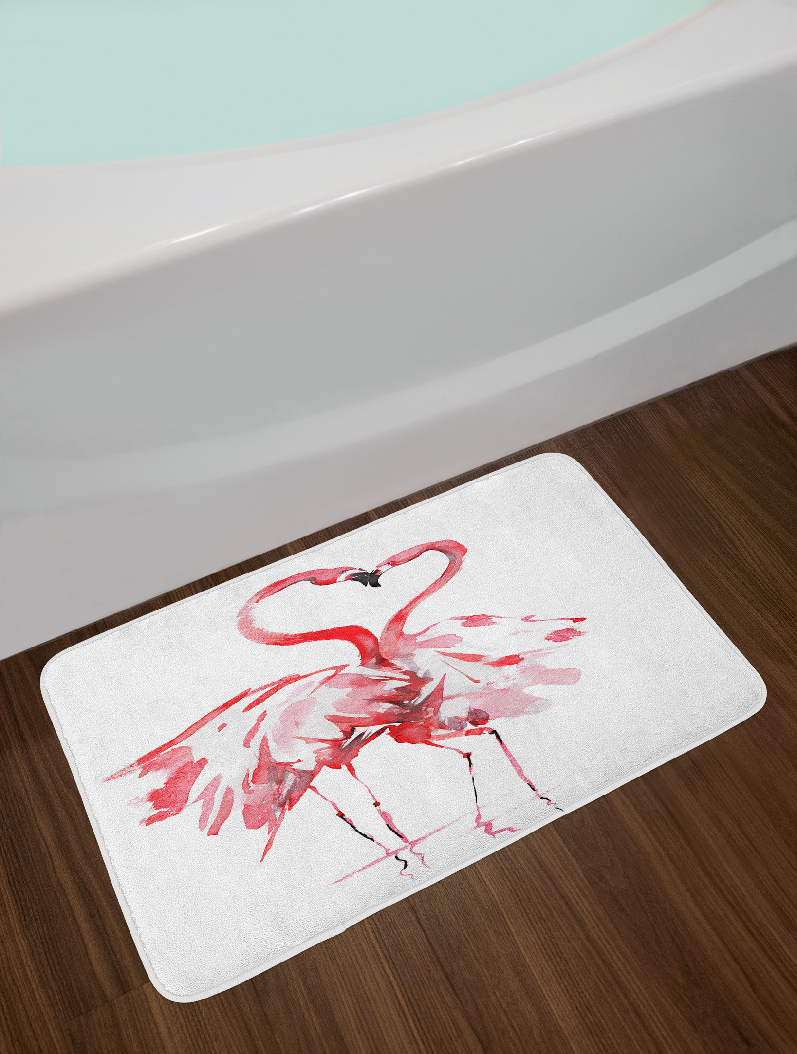 East Urban Home Bath Mat, Non Slip Backing, 30.2" x 20", Green Blue ...