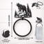 Anneau à serviette en métal fixé au mur avec silhouette d'ours noir, décor de chalet rustique noir mat