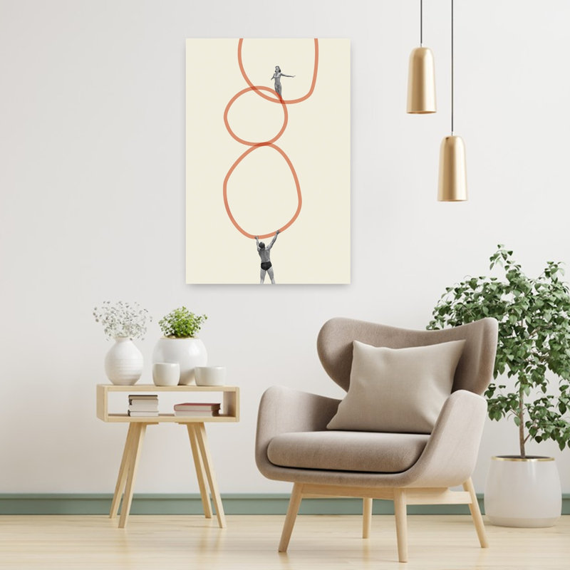 Art contemporain abstrait géométrique, H 36 po x l 24 po