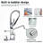 Commercial Triple Handles Wall Mount Stainless Steel  Brass Standard Kitchen Faucet In Chrome