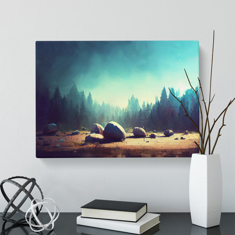 Rocks of the Forest - Wrapped Canvas, 35cm H x 50cm W x 3cm D