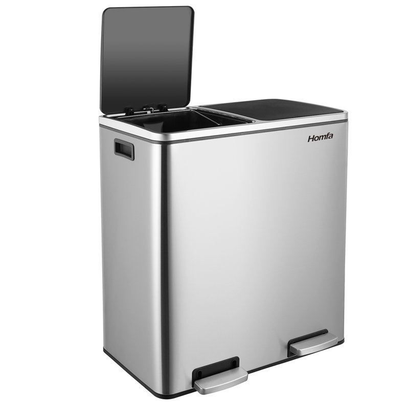Steel Step On and Odour Seal Kitchen Rubbish Bin