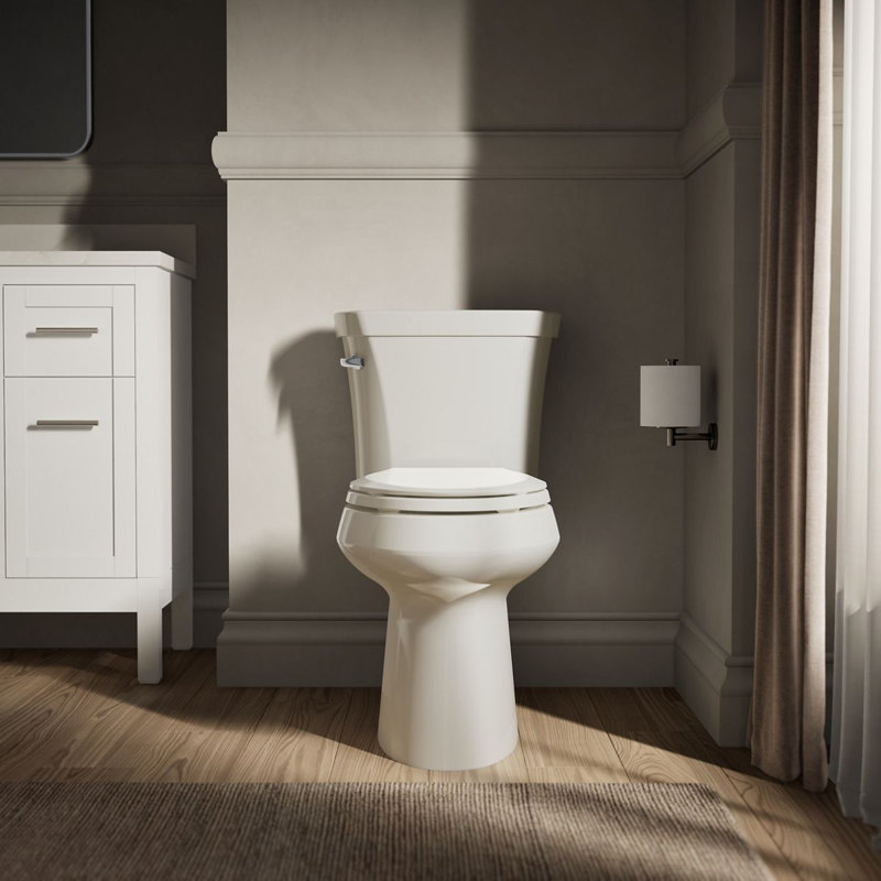 Highline Comfort Height Chair-Height Elongated Toilet Bowl, Biscuit