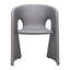 Chaise de salle à manger grise en similicuir