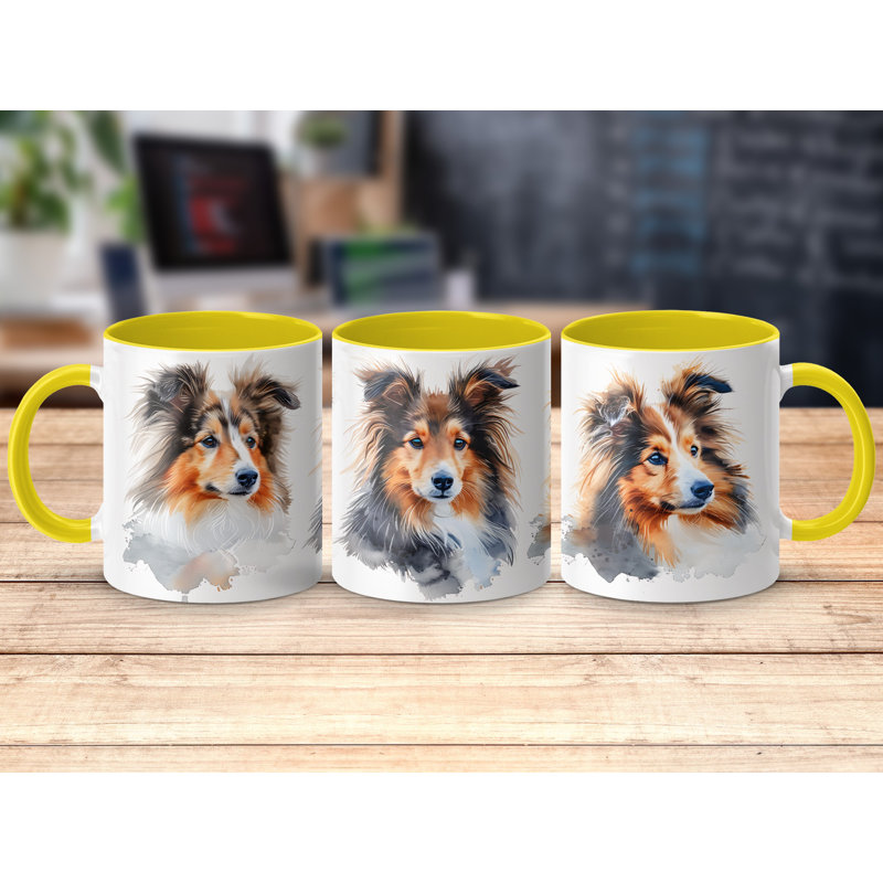 Shetland Sheepdog Design 11oz Coffee Mug, 2