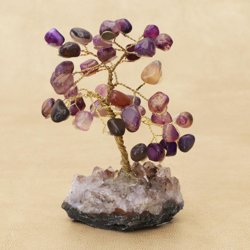 Arbre à pierres de agate mystical leaves