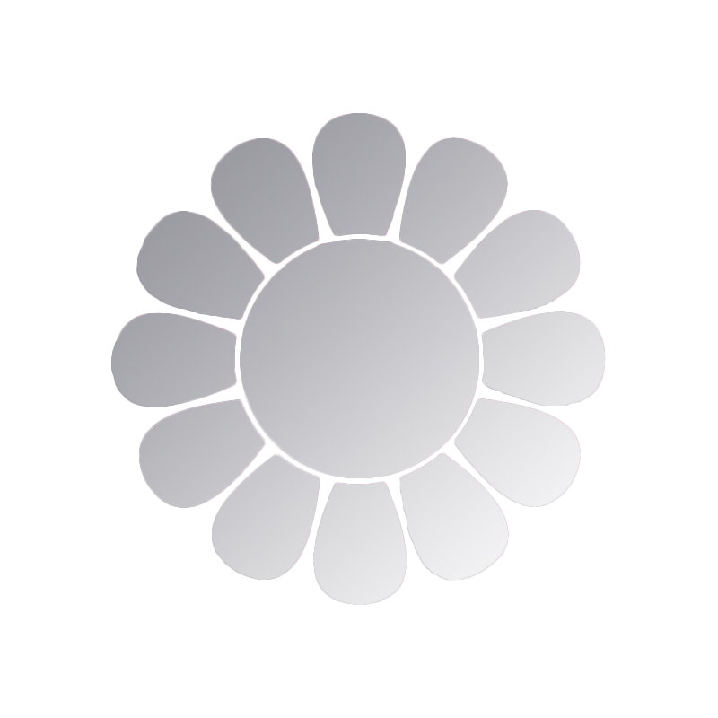 Flat Wall Mirror, 60 cm H x 60 cm W x 0.3 cm D