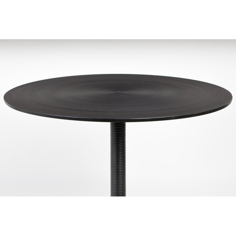 Hypnotising Black Round Metal Dining Table