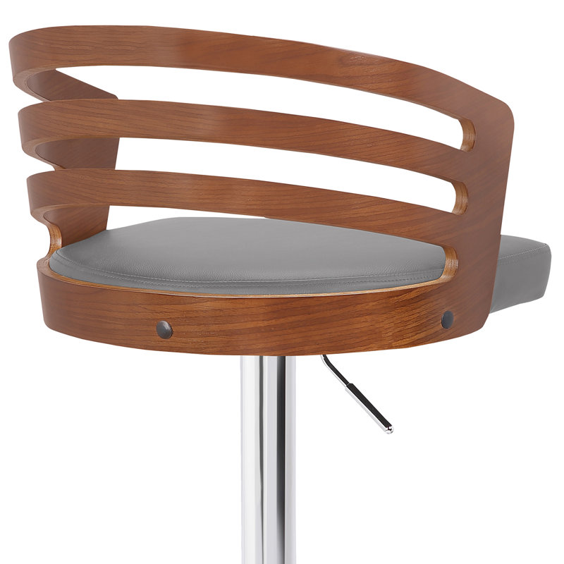 Tabouret tournant à hauteur réglable avec repose-pieds