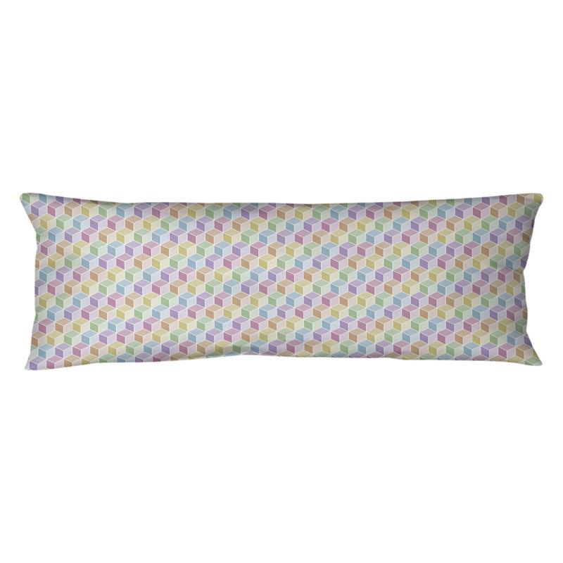 Coussin lombaire cubique, Olive pastel, Bourre en polyester