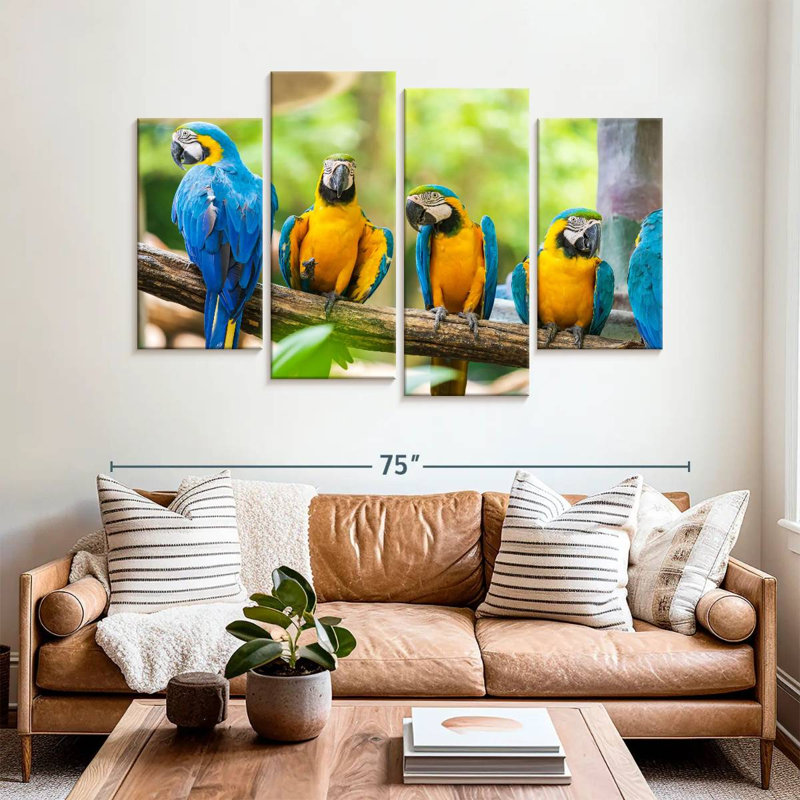 Brampt Macaw Party, 42" H x 68" W