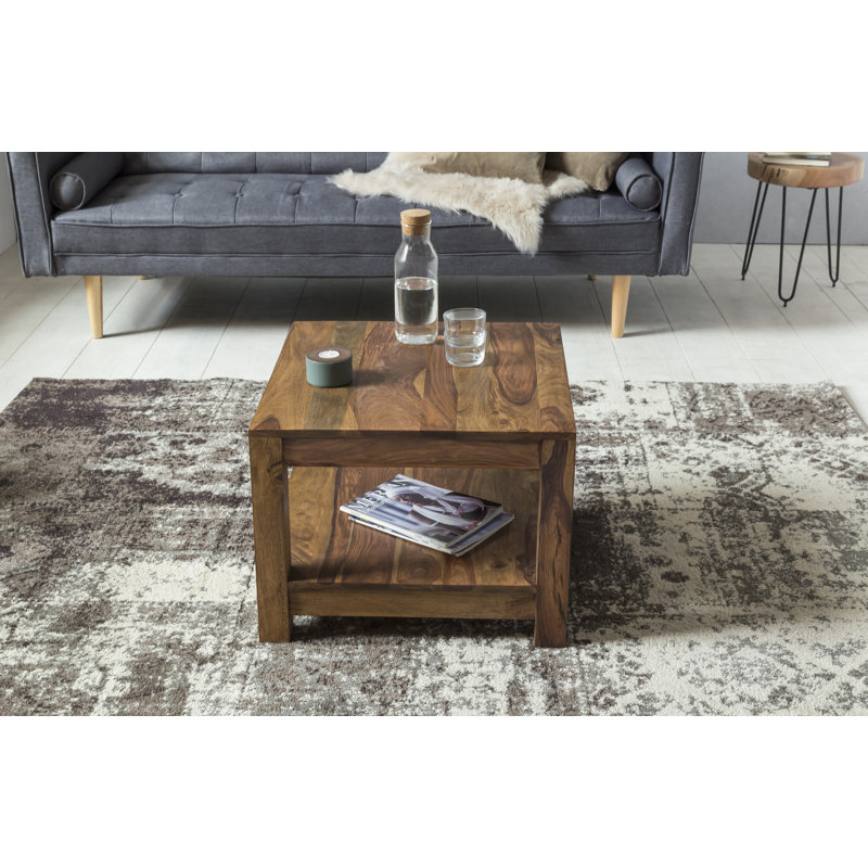 Lewistown Solid Wood Four Leg Coffee Table with Storage, Sheesham