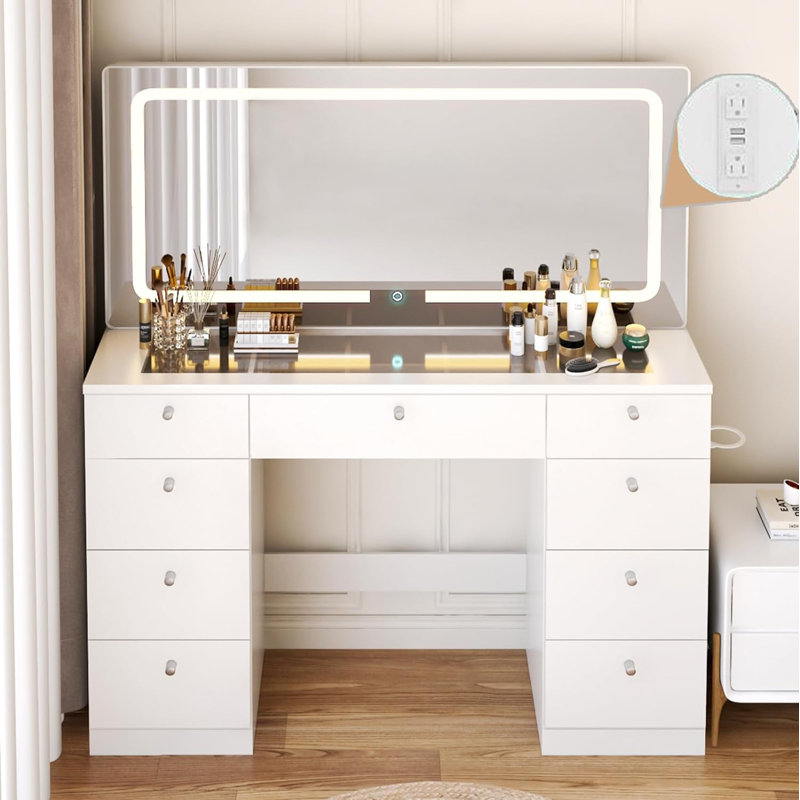 Coiffeuse Fintan, Blanc