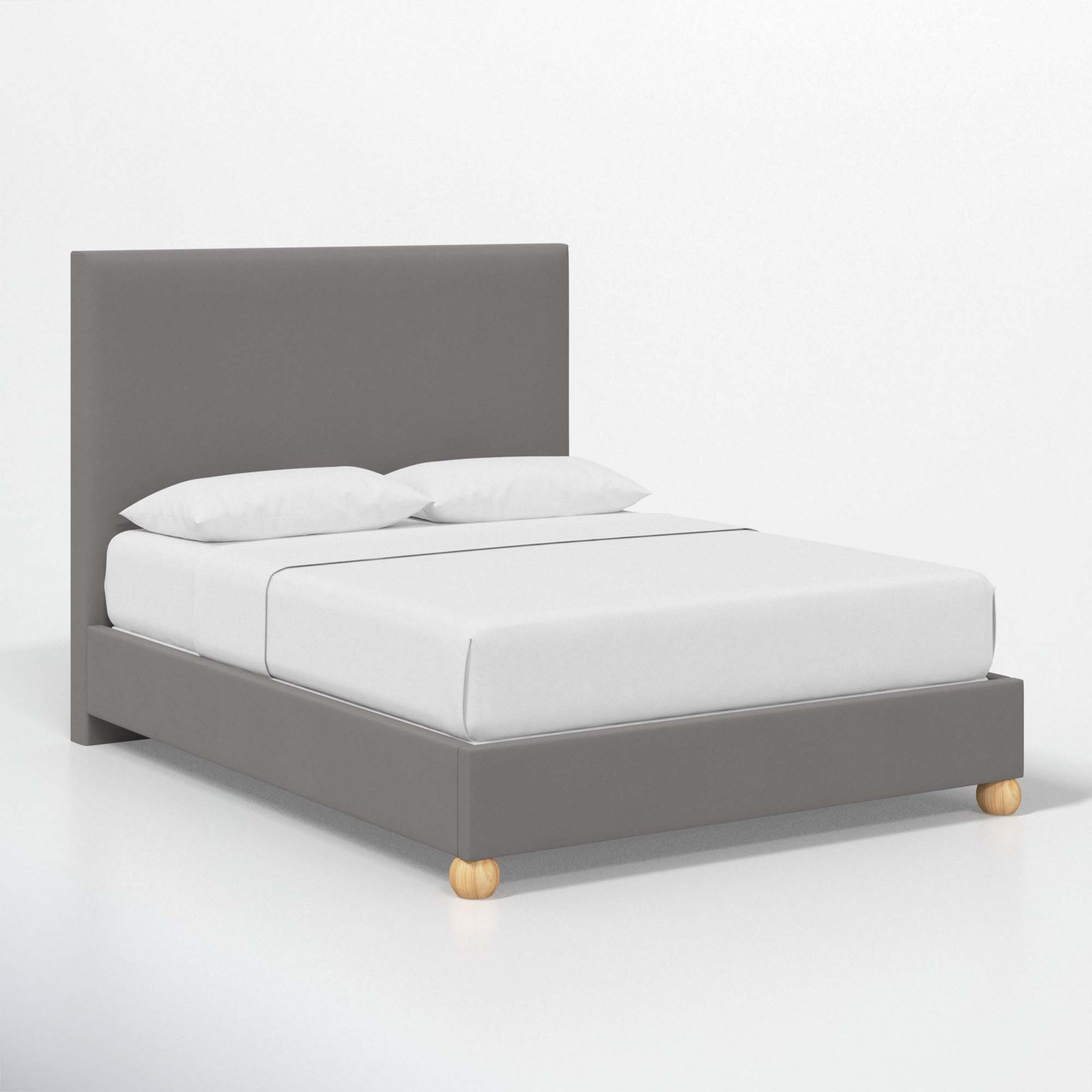 Benita Upholstered Bed, Queen, Classic Otter Performance Velvet