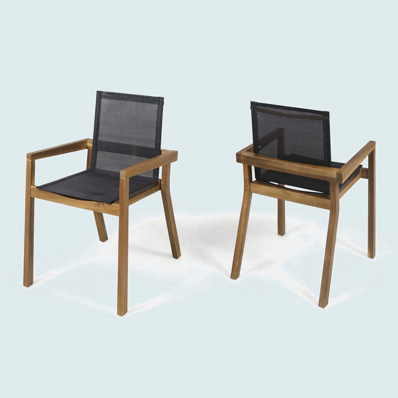 Ensemble de 2 chaises de salle à manger, Gris, Tesk