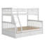 Lit superposé simple au-dessus d'un lit double - Conception convertible avec tiroirs inclus-1747783476