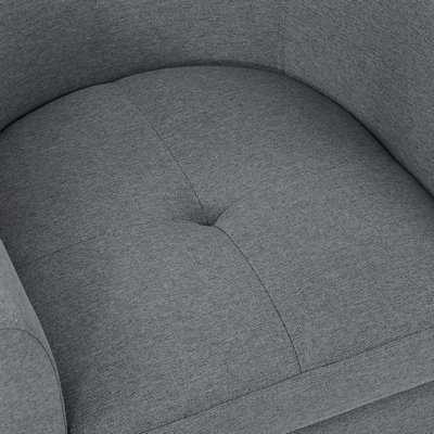 Fauteuil demi-tonneau en polyester avec repose-pieds de 25,5 po de largeur Jazouli