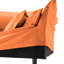 Canapé 2 places orange avec housse amovible en chenille, plusieurs coussins moelleux, siège profond, dossier haut, assemblage rapide, assemblage rapide, diverses configurations pour relax convertible, matériel,