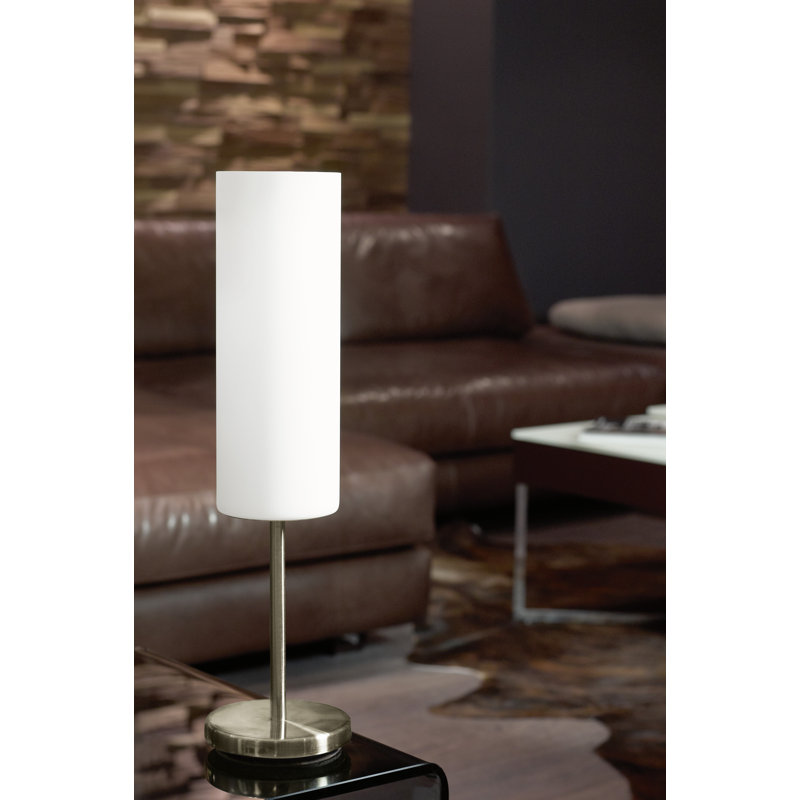 Lampe de bureau en nickel mat 18,11 po abubakarr