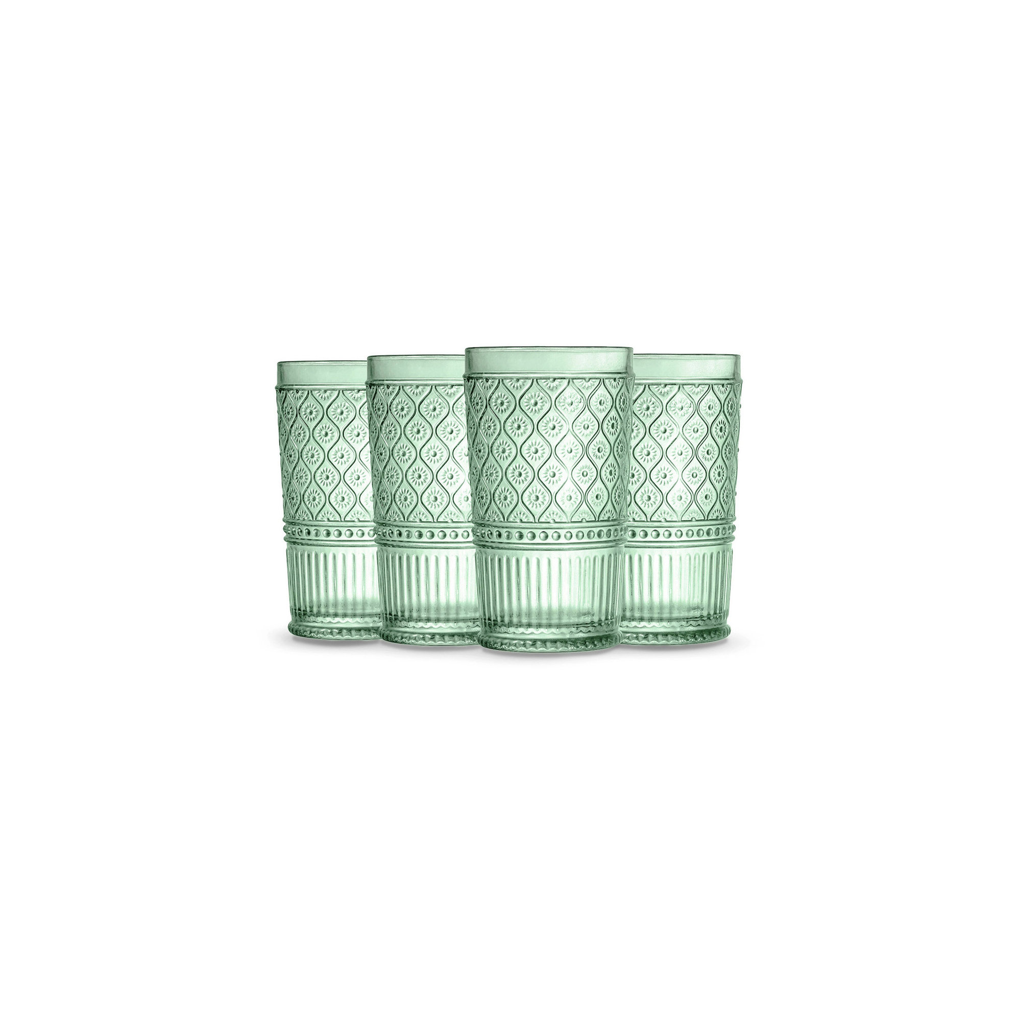 Claro Highball Glasses, 17 oz., Green