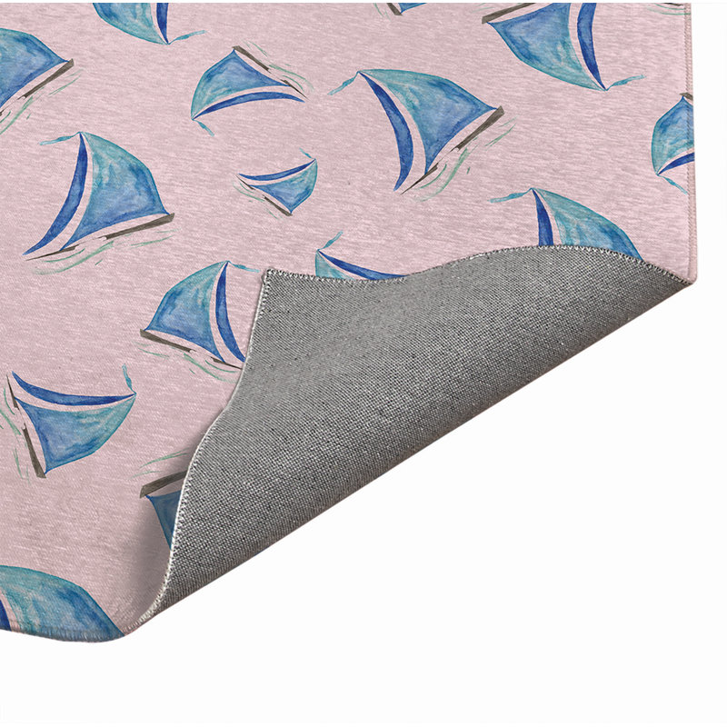 Summer Sailboats Outdoor Rug, Rectangle 5' x 7'