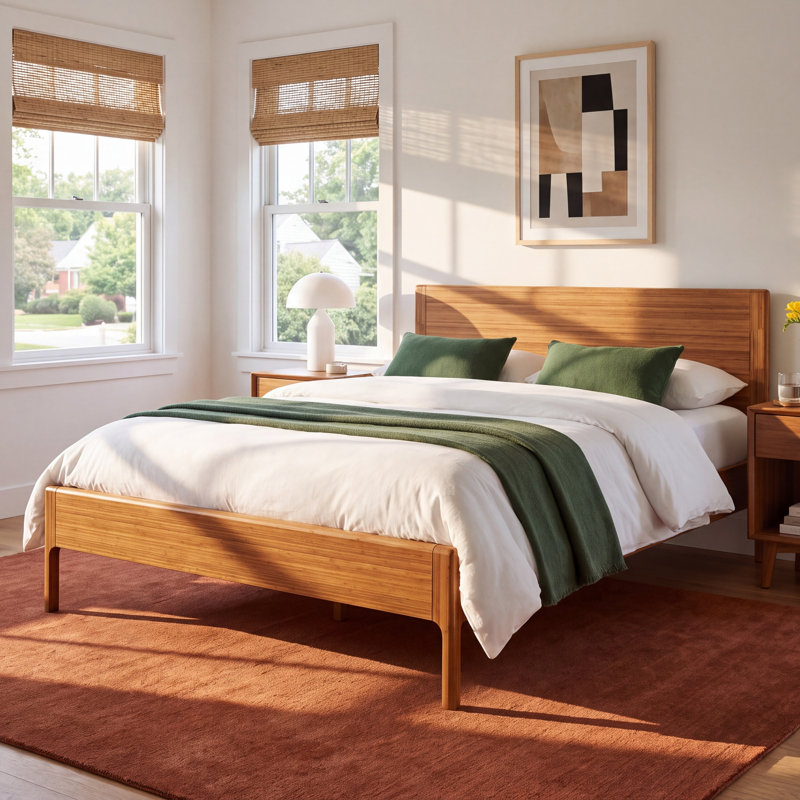 Benicio Solid Wood Platform Bed, California King