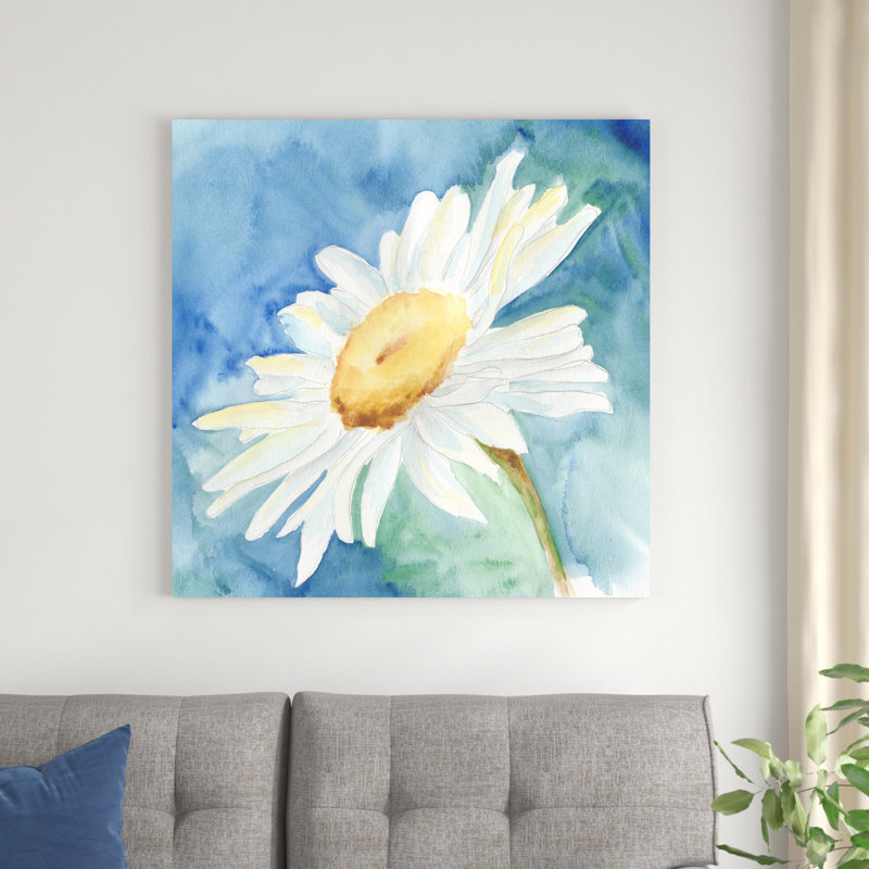 " Daisy Sunshine I " by Regina Moore Painting Print, 36" H x 36" W x 1.25" D