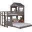 Twin over Full Campsite Loft in Rustic Dark Grey-1276186304