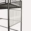 Lit mezzanine en métal noir pour chambre à coucher et dortoir, avec station de charge intégrée et éclairage à DEL-1111251602