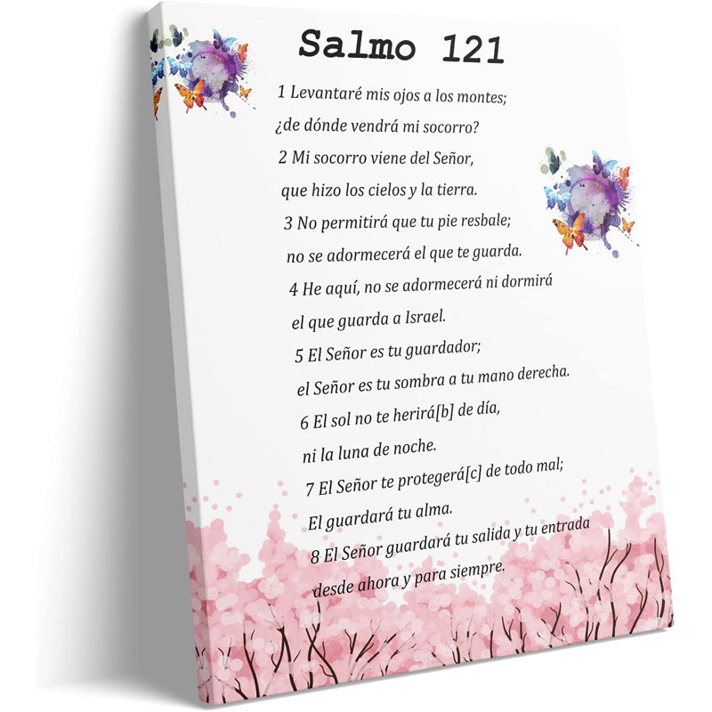Salmo 121 En Espanol Para Pared - peinture sur toile tendue, H 10 po x l 8 po x P 2 po